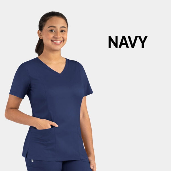 Matrix Scrub Top - Navy