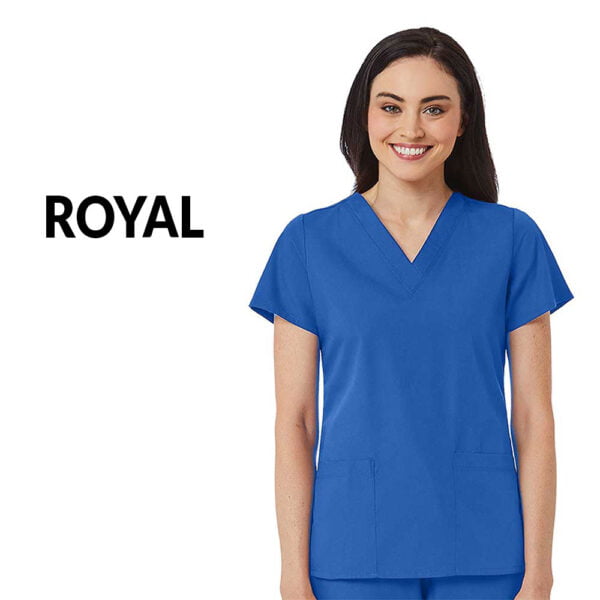 Red Panda Scrub Top - Royal