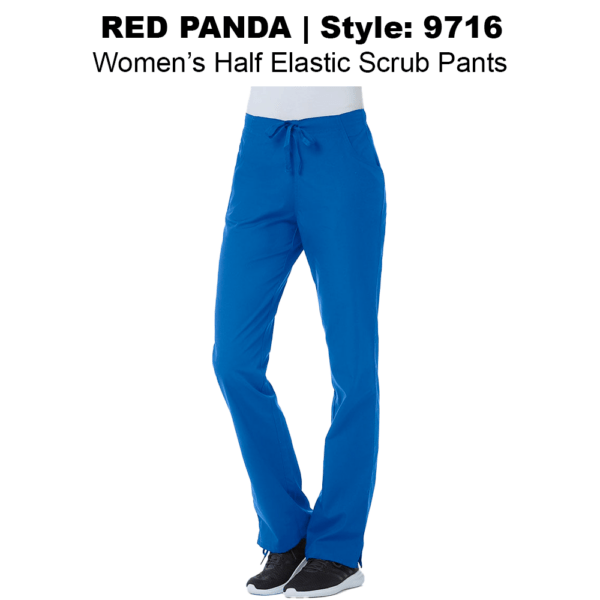 Red Panda Women's Half Elastic Scrub Pants | Style: 9716 | HomeHealthcareScrubs.com