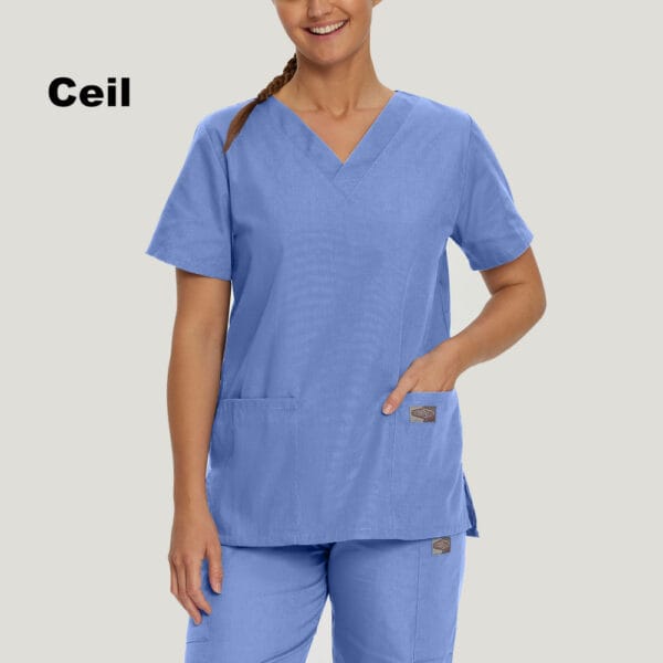 Landau Scrub Zone Women's V-Neck Scrub Top - Image 5