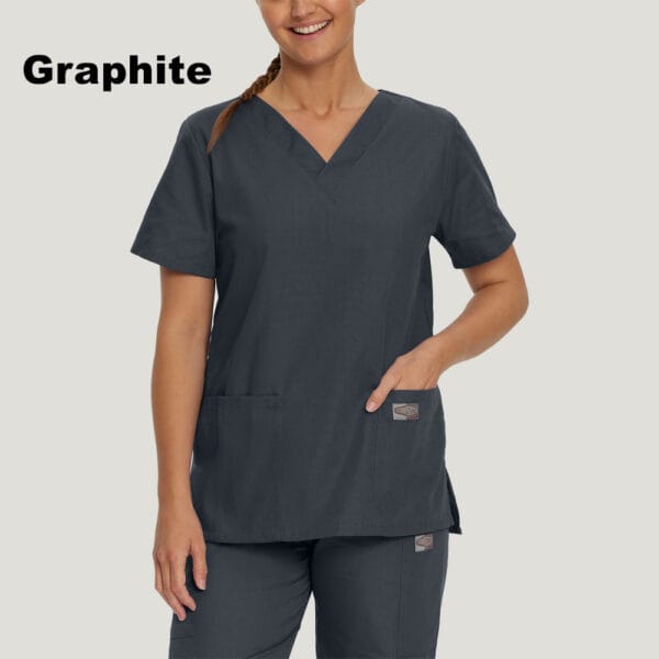 Landau Scrub Zone Women's V-Neck Scrub Top - Image 7