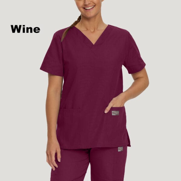 Landau Scrub Zone Women's V-Neck Scrub Top - Image 8