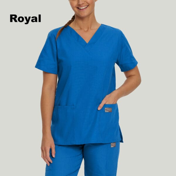 Landau Scrub Zone Women's V-Neck Scrub Top - Image 4