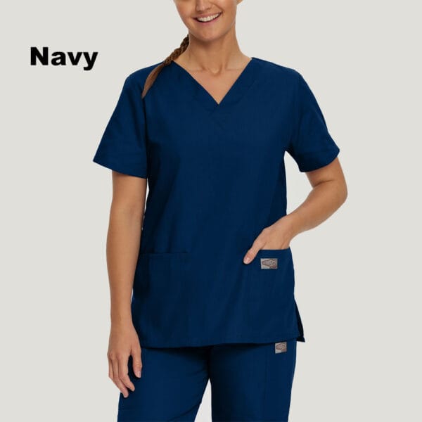 Landau Scrub Zone Women's V-Neck Scrub Top - Image 3