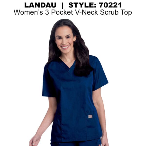 Landau Scrub Zone Women's V-Neck Scrub Top