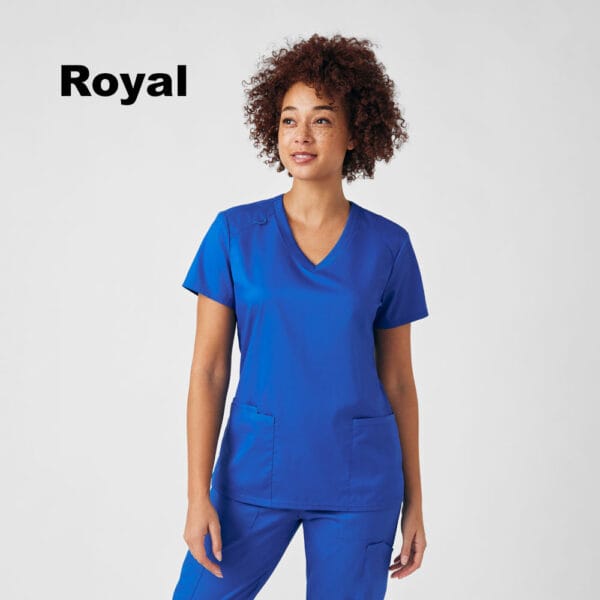 Landau Women's ProFlex 3 Pocket V-Neck Top - Image 3