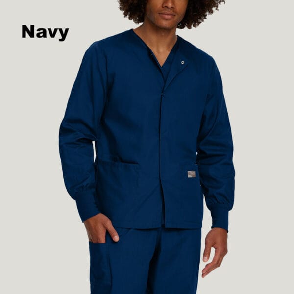 Unisex - Landau Scrub Zone 3 Pocket Warm Up Scrub Jacket - Image 3