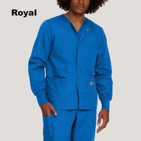 Unisex - Landau Scrub Zone 3 Pocket Warm Up Scrub Jacket - Image 2